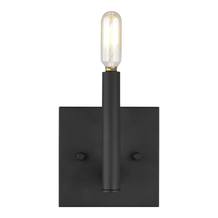 Vector 1-Light Bathroom Vanity Light Sconce in Midnight Black Vector 1-Light Bathroom Vanity Light Sconce in Midnight Black
