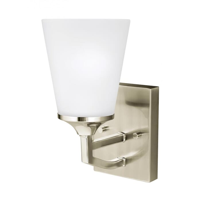 Sea Gull Hanford 10" Wall Sconce in Brushed Nickel Sea Gull Hanford 10" Wall Sconce in Brushed Nickel