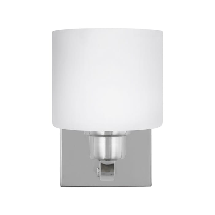 Canfield 1-Light Bathroom Vanity Light Sconce in Chrome Canfield 1-Light Bathroom Vanity Light Sconce in Chrome
