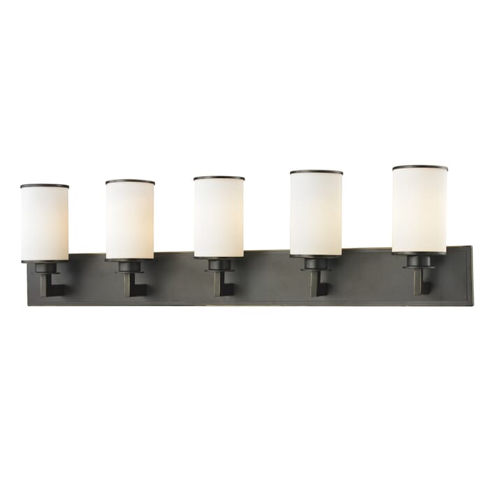 Z-Lite Savannah 5-Light Bathroom Vanity Light In Olde Bronze Z-Lite Savannah 5-Light Bathroom Vanity Light In Olde Bronze