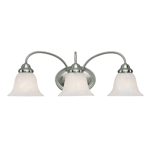 400 Series 3-Light Bathroom Vanity Light in Satin Nickel