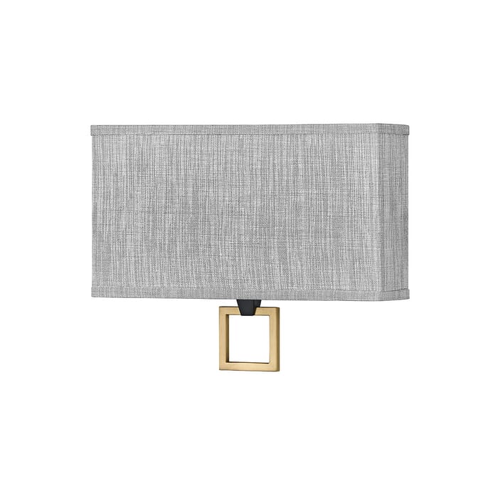 Hinkley Link Heathered Gray Wall Sconce In Black Hinkley Link Heathered Gray Wall Sconce In Black