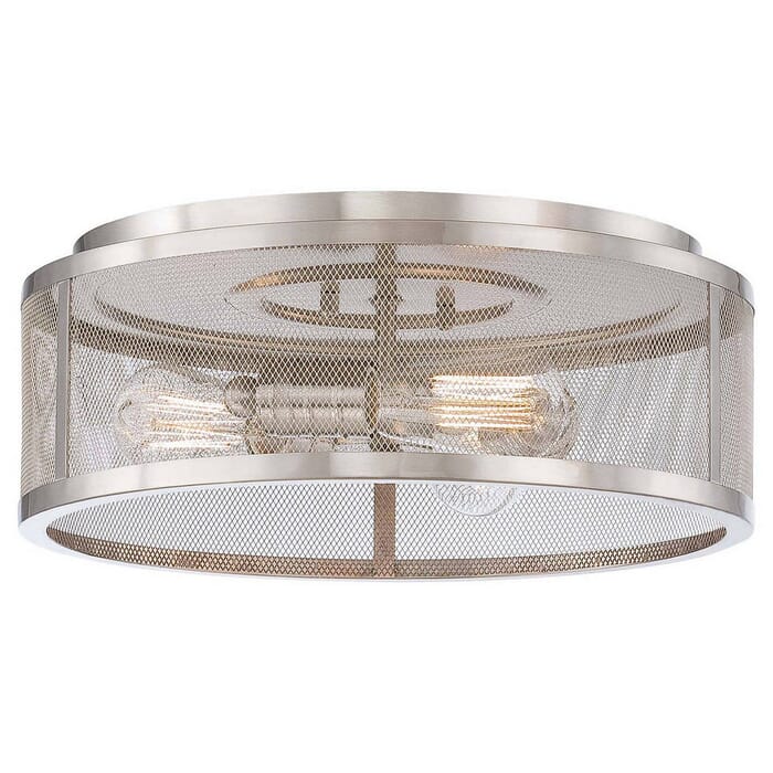 Minka Lavery Downtown Edison 3-Light Ceiling Light in Brushed Nickel Minka Lavery Downtown Edison 3-Light Ceiling Light in Brushed Nickel
