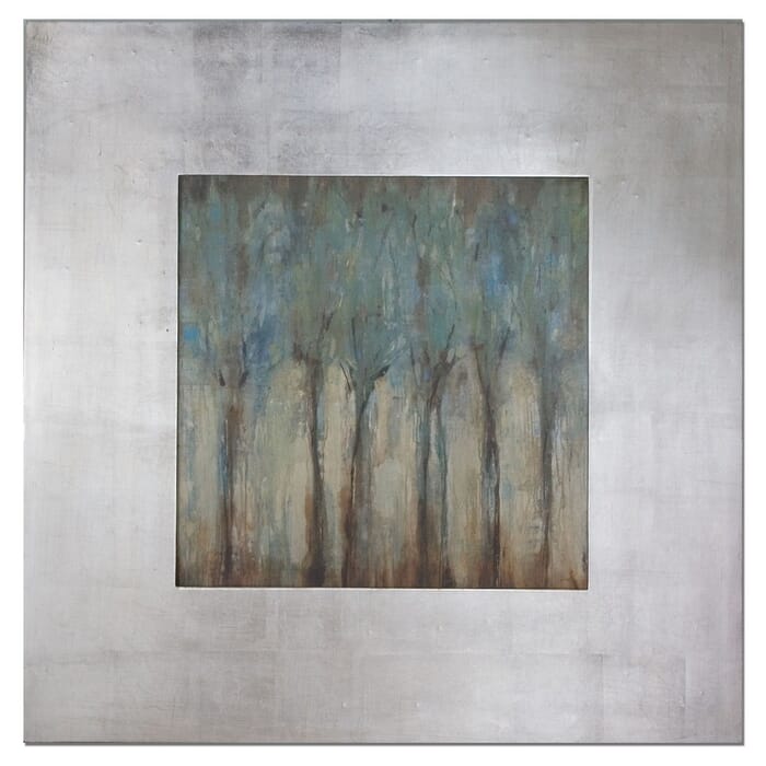 Uttermost Windblown 46.75" Modern Art in Champagne Silver Leaf Frame Uttermost Windblown 46.75" Modern Art in Champagne Silver Leaf Frame