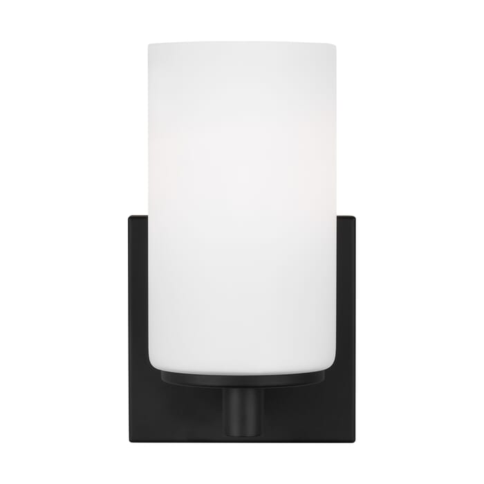 Sea Gull Hettinger Bathroom Vanity Light in Midnight Black Sea Gull Hettinger Bathroom Vanity Light in Midnight Black