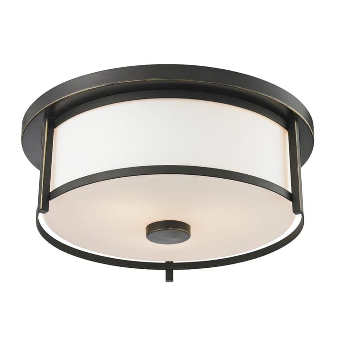Z-Lite Savannah 2-Light Flush Mount Ceiling Light In Olde Bronze Z-Lite Savannah 2-Light Flush Mount Ceiling Light In Olde Bronze