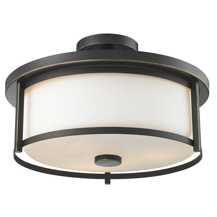 Z-Lite Savannah 3-Light Semi Flush Mount Ceiling Light In Olde Bronze Z-Lite Savannah 3-Light Semi Flush Mount Ceiling Light In Olde Bronze