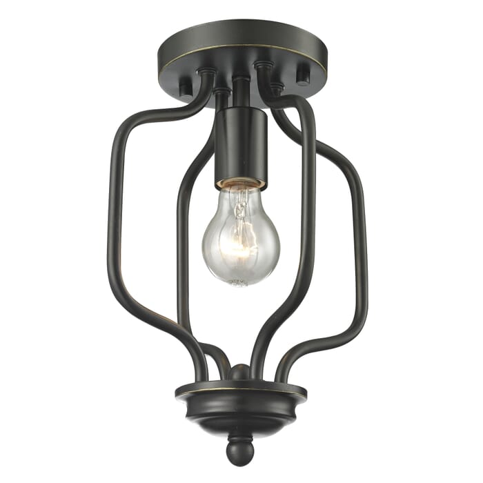Z-Lite Cardinal 1-Light Flush Mount Ceiling Light In Olde Bronze Z-Lite Cardinal 1-Light Flush Mount Ceiling Light In Olde Bronze