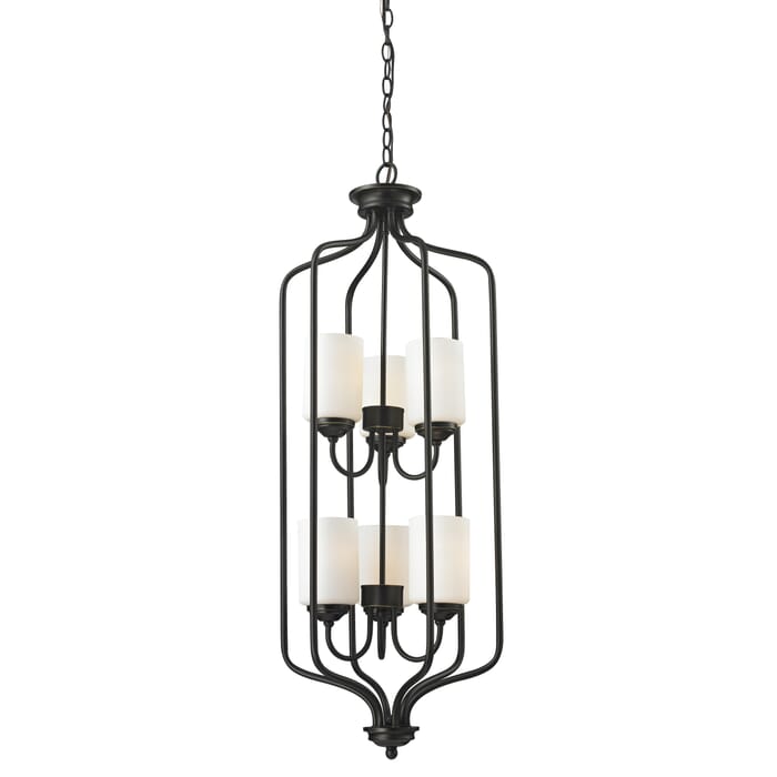 Z-Lite Cardinal 6-Light Pendant Light In Olde Bronze Z-Lite Cardinal 6-Light Pendant Light In Olde Bronze