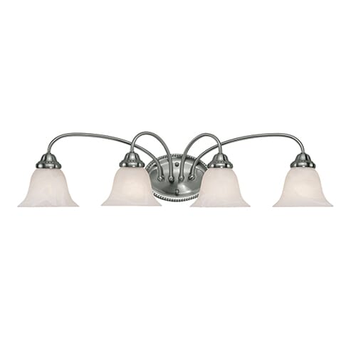 400 Series 4-Light Bathroom Vanity Light in Satin Nickel