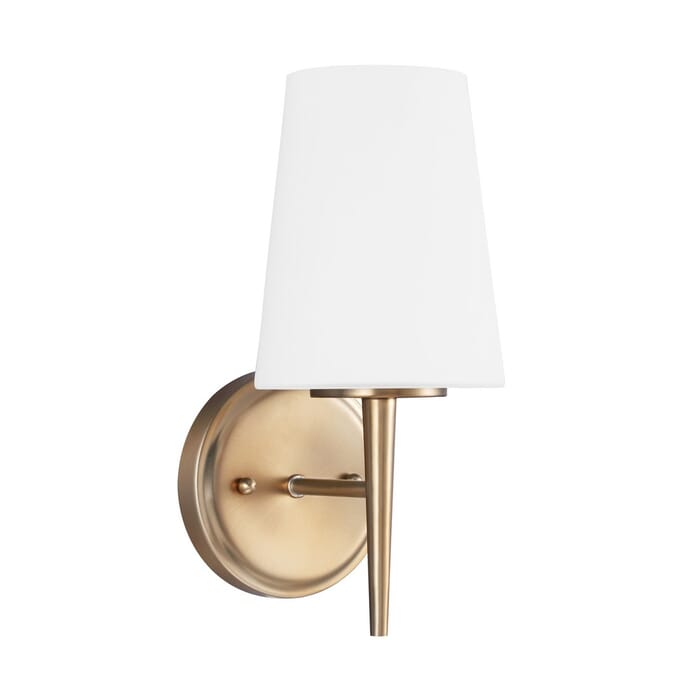 Sea Gull Driscoll 12" Wall Sconce in Satin Brass Sea Gull Driscoll 12" Wall Sconce in Satin Brass