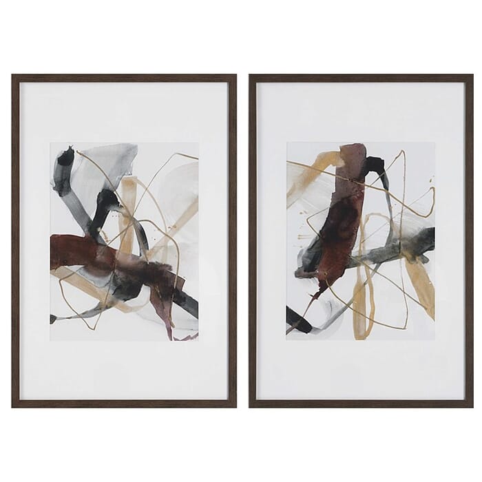 Uttermost Burgundy Interjection Abstract Prints, Set Of 2 by Grace Feyock Uttermost Burgundy Interjection Abstract Prints, Set Of 2 by Grace Feyock