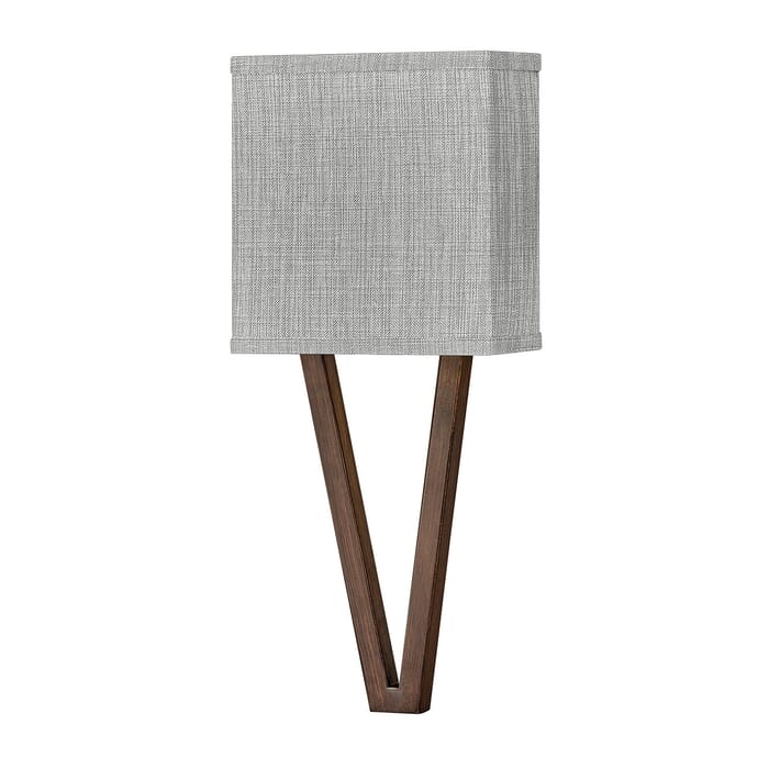 Hinkley Vector Heathered Gray Wall Sconce In Walnut Hinkley Vector Heathered Gray Wall Sconce In Walnut