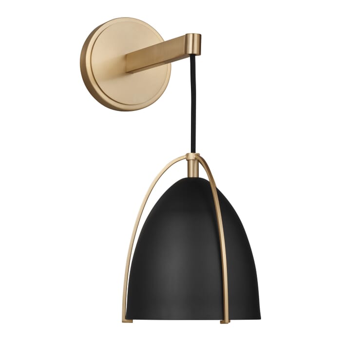 Norman 1-Light Bathroom Vanity Light Sconce in Satin Brass Norman 1-Light Bathroom Vanity Light Sconce in Satin Brass