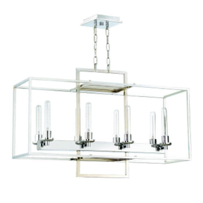 Craftmade Cubic 8-Light 36" Transitional Chandelier in Chrome Craftmade Cubic 8-Light 36" Transitional Chandelier in Chrome