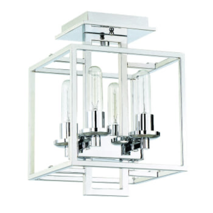 Craftmade Cubic 4-Light 11" Ceiling Light in Chrome Craftmade Cubic 4-Light 11" Ceiling Light in Chrome