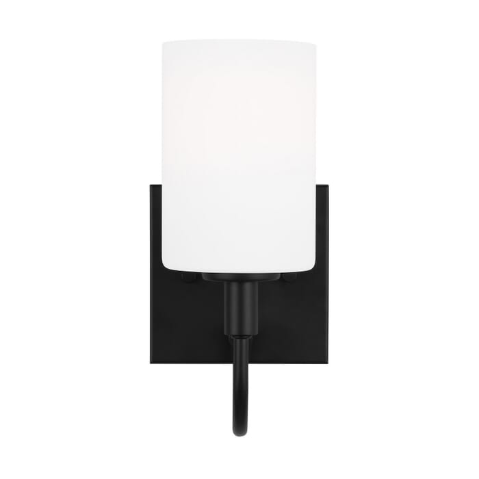 Oak Moore 1-Light LED Bathroom Vanity Light in Midnight Black Oak Moore 1-Light LED Bathroom Vanity Light in Midnight Black