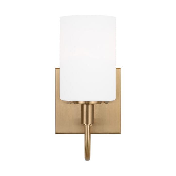 Oak Moore 1-Light LED Bathroom Vanity Light in Satin Brass Oak Moore 1-Light LED Bathroom Vanity Light in Satin Brass