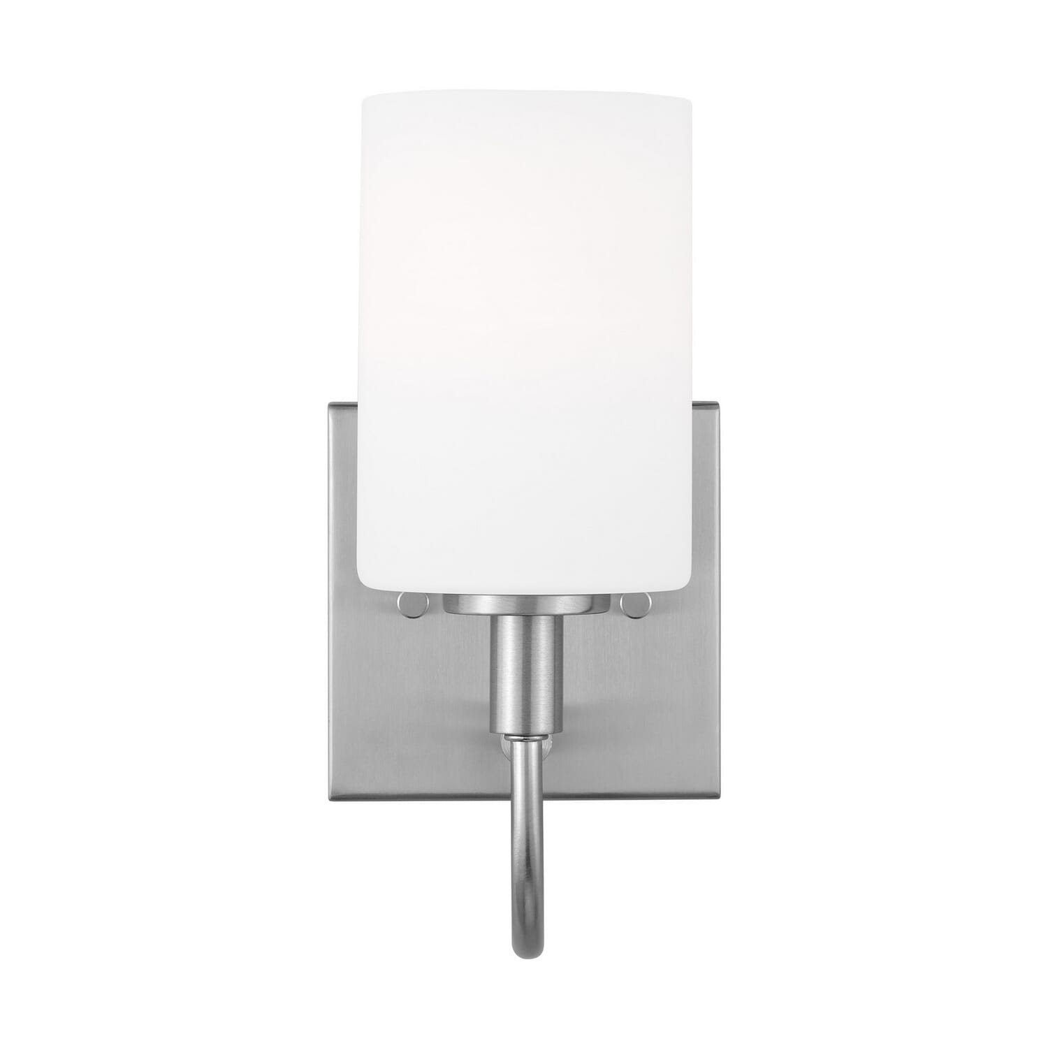 Oak Moore 1-Light LED Bathroom Vanity Light in Brushed Nickel
