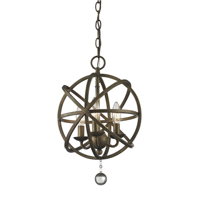 Z-Lite Acadia 3-Light Pendant Light In Golden Bronze Z-Lite Acadia 3-Light Pendant Light In Golden Bronze