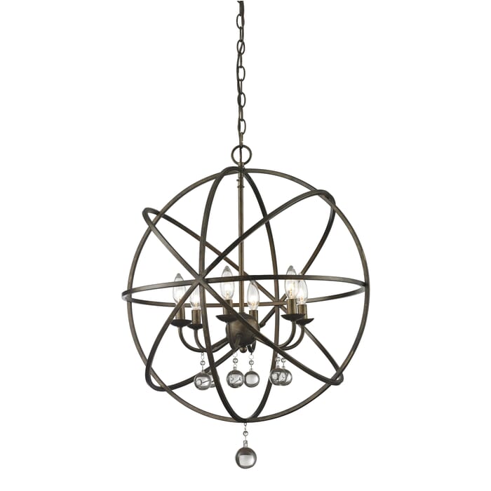 Z-Lite Acadia 6-Light Pendant Light In Golden Bronze Z-Lite Acadia 6-Light Pendant Light In Golden Bronze