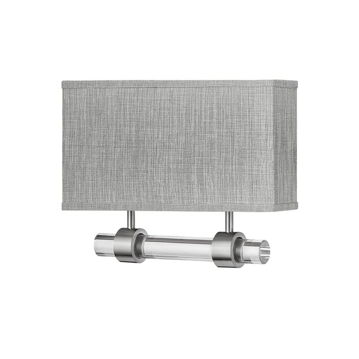 Hinkley Luster Heathered Gray Wall Sconce In Brushed Nickel Hinkley Luster Heathered Gray Wall Sconce In Brushed Nickel