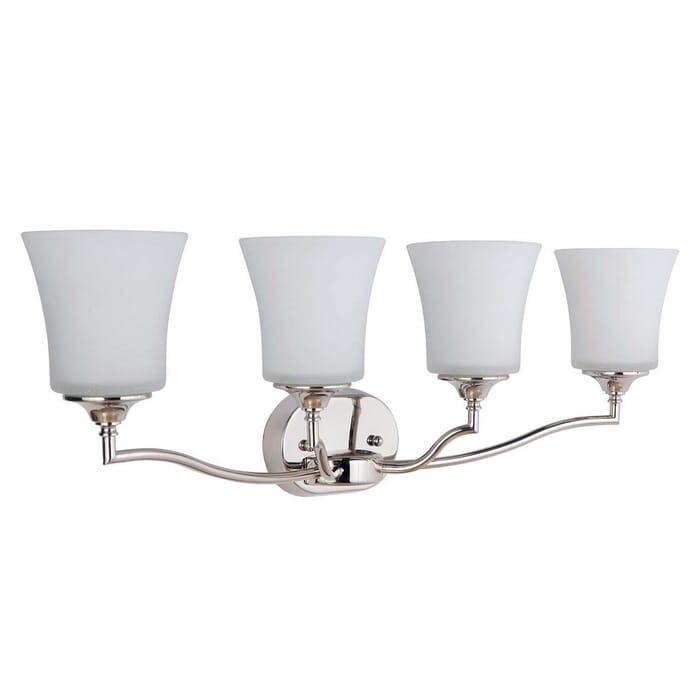Craftmade Helena 4-Light 30" Bathroom Vanity Light in Polished Nickel Craftmade Helena 4-Light 30" Bathroom Vanity Light in Polished Nickel
