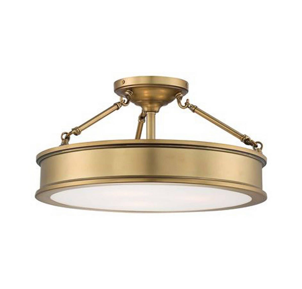 Harbour Point 3-Light Ceiling Light in Liberty Gold - LightsOnline.com