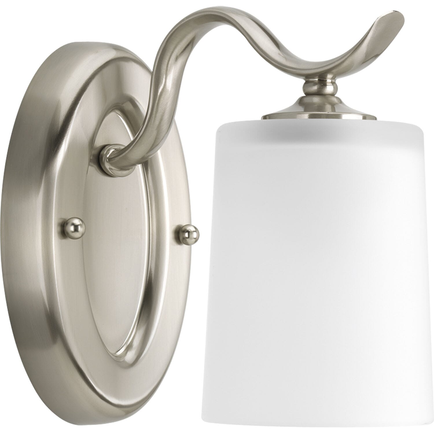 Brushed Nickel One Light Bath from the Inspire Collection