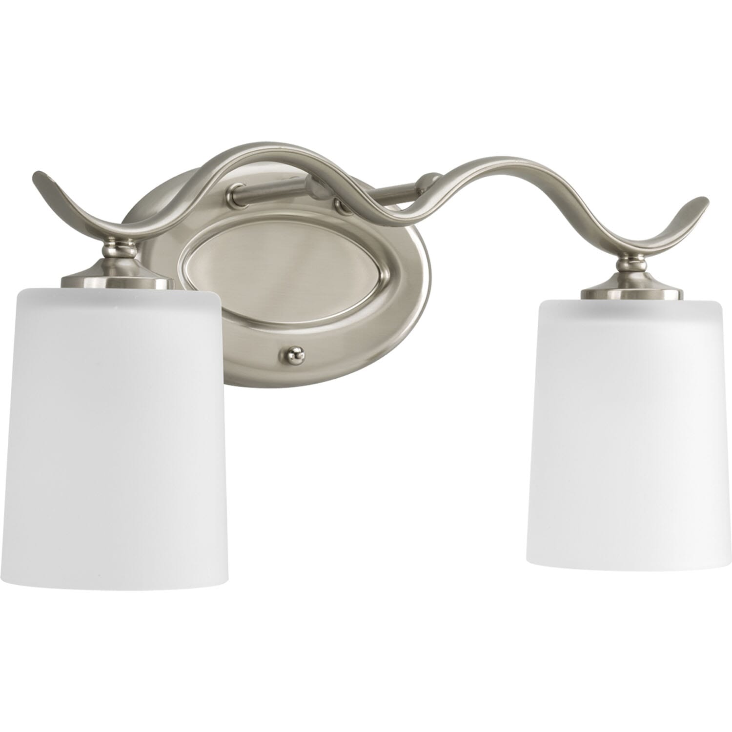 Brushed Nickel Two Light Bath Bracket from the Inspire Collection