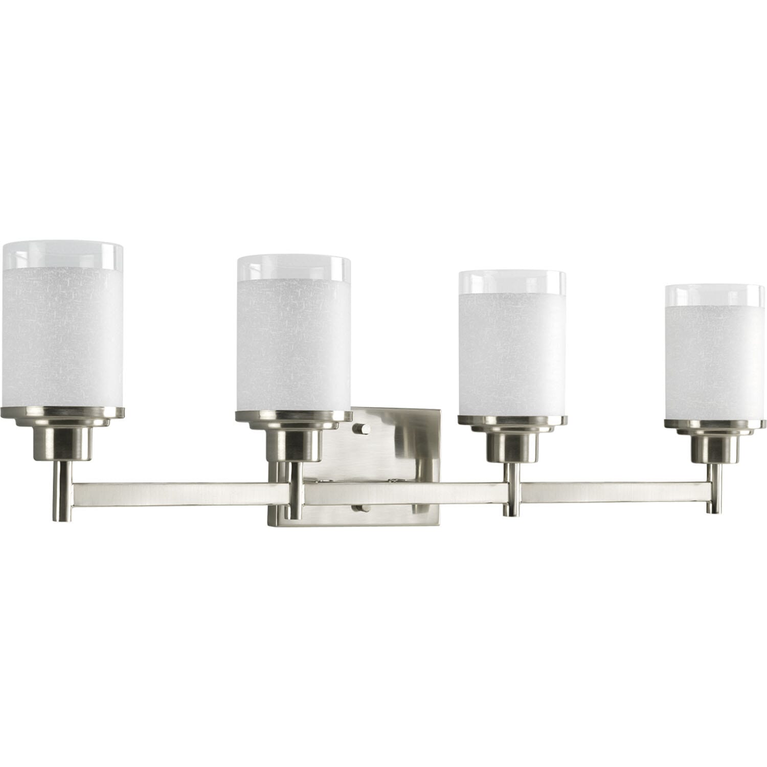 Brushed Nickel Four Light Bath from the Alexa Collection