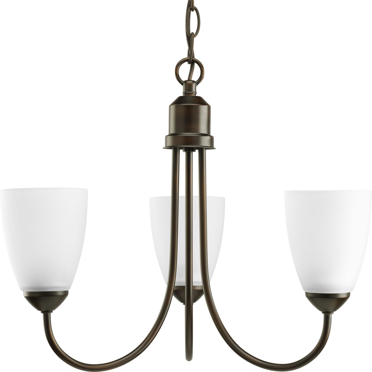 Antique Bronze Three Light Chandelier from the Gather Collection