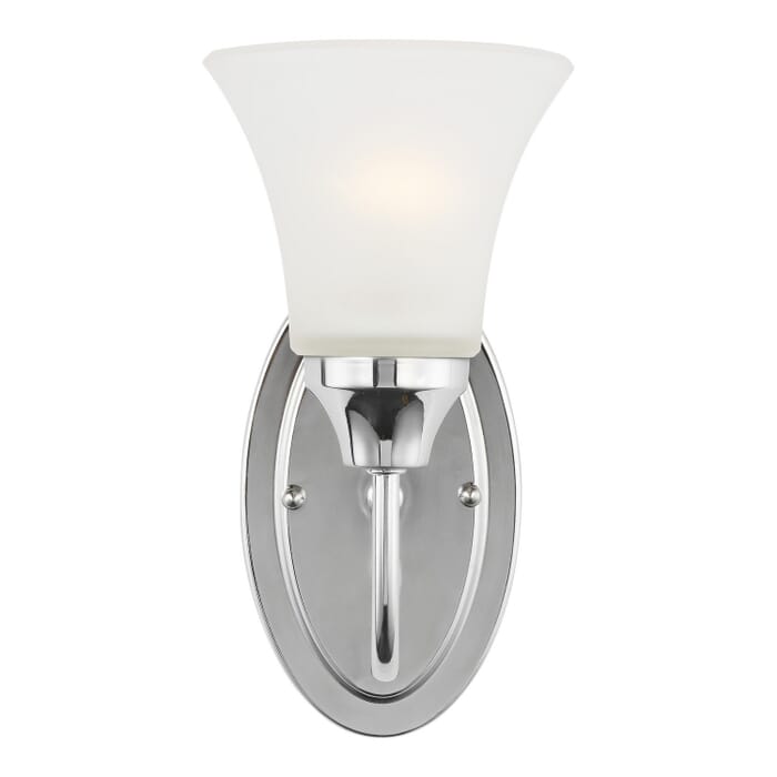 Holman 1-Light Bathroom Vanity Light Sconce in Chrome Holman 1-Light Bathroom Vanity Light Sconce in Chrome