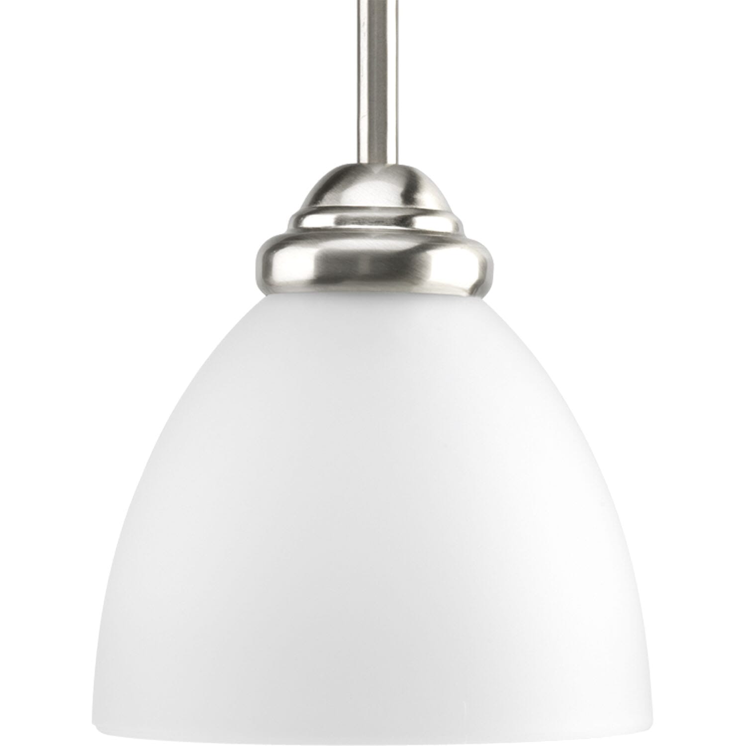Brushed Nickel One Light Pendant from the Heart Collection