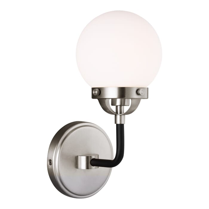 Cafe 1-Light Wall Sconce in Brushed Nickel Cafe 1-Light Wall Sconce in Brushed Nickel