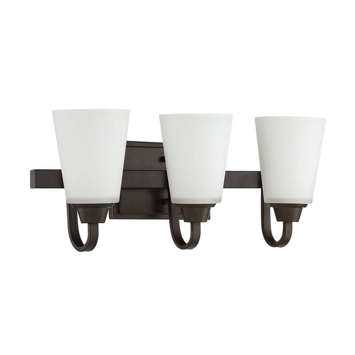 Craftmade Grace 3-Light Bathroom Vanity Light in Espresso Craftmade Grace 3-Light Bathroom Vanity Light in Espresso