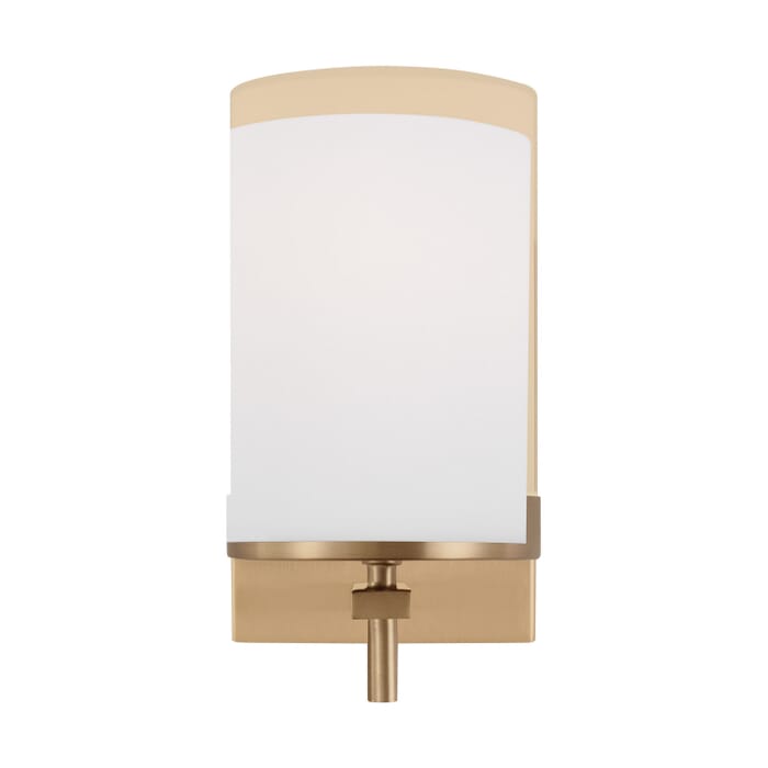Zire 1-Light Bathroom Vanity Light Sconce in Satin Brass Zire 1-Light Bathroom Vanity Light Sconce in Satin Brass