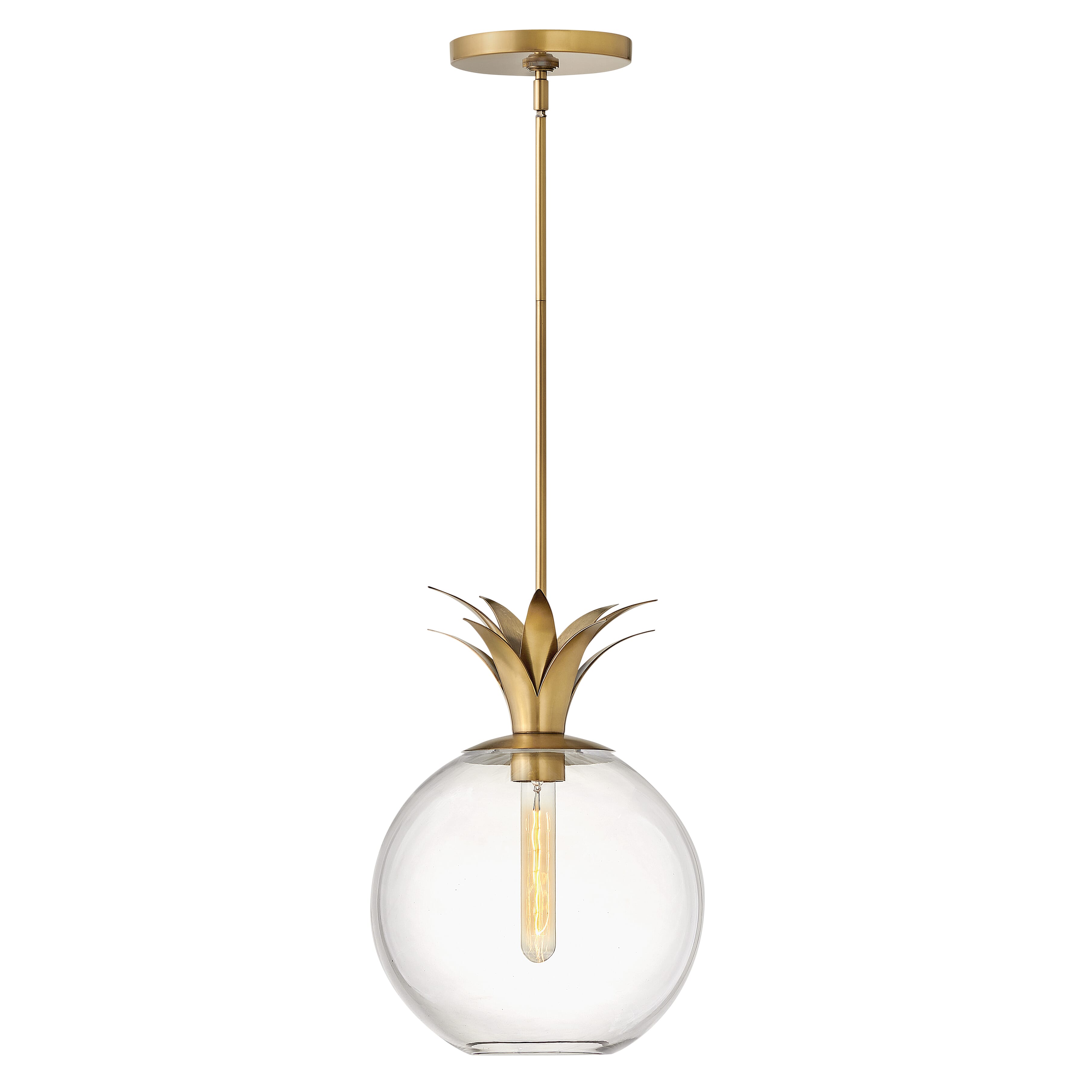 Heritage Brass LED Pendant from the Palma Collection