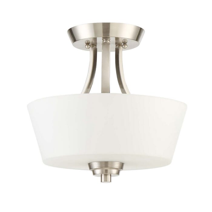 Craftmade Grace 2-Light Ceiling Light in Brushed Polished Nickel Craftmade Grace 2-Light Ceiling Light in Brushed Polished Nickel