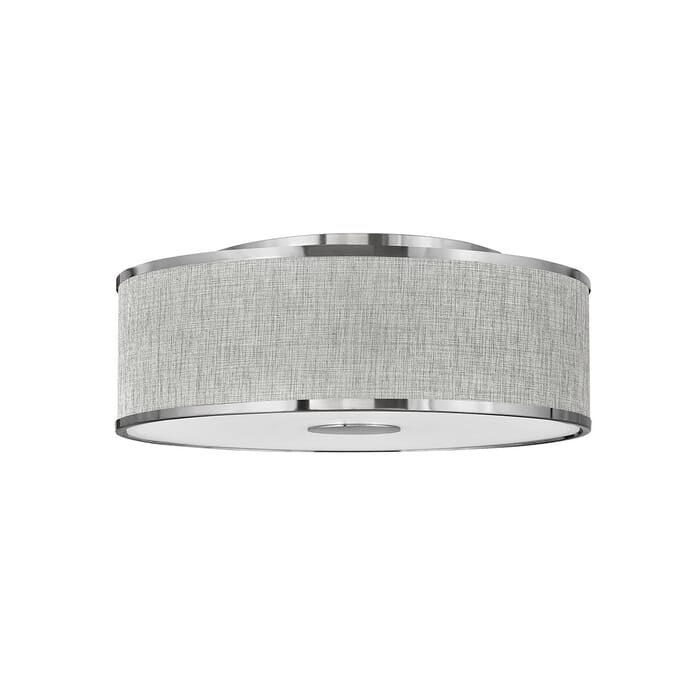 Hinkley Halo Heathered Gray 4-Light Flush Mount Ceiling Light In Brushed Nickel Hinkley Halo Heathered Gray 4-Light Flush Mount Ceiling Light In Brushed Nickel