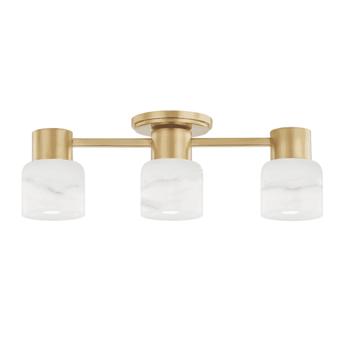 Hudson Valley Centerport 3-Light Bathroom Vanity Light in Aged Brass Hudson Valley Centerport 3-Light Bathroom Vanity Light in Aged Brass