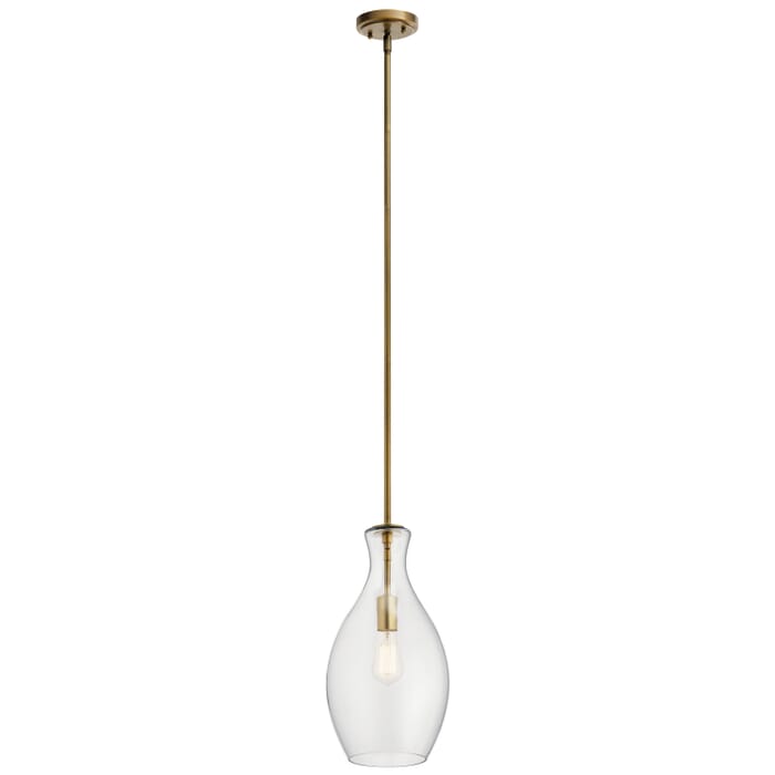 Everly 1-Light Mini Pendant in Natural Brass Everly 1-Light Mini Pendant in Natural Brass