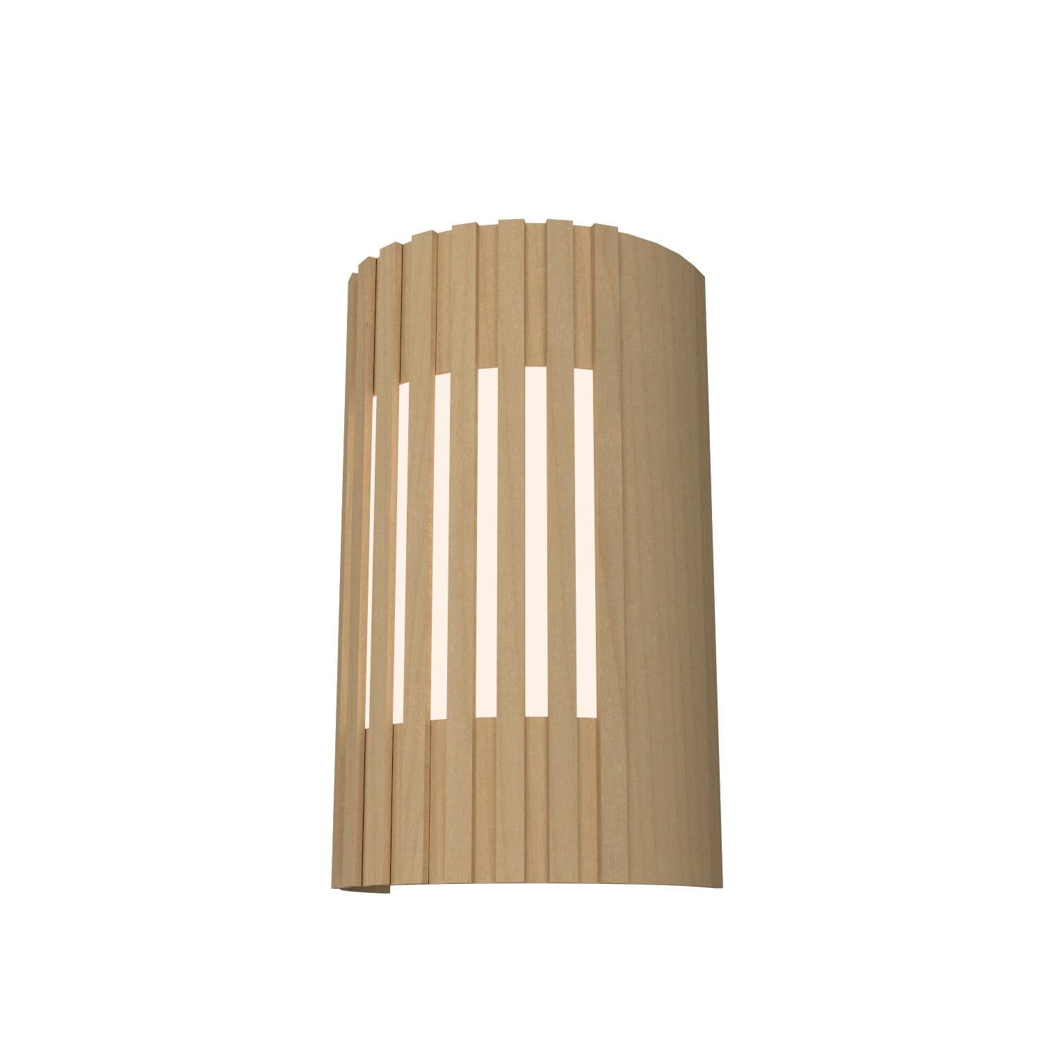 Slatted LED Wall Lamp in Maple