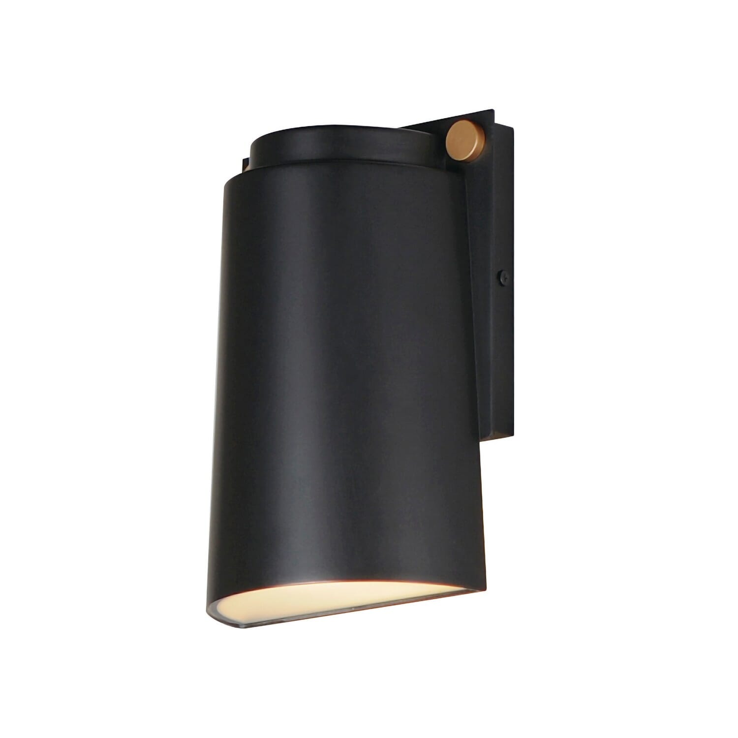 Black   Antique Brass LED Outdoor Wall Sconce from the Rivet Collection