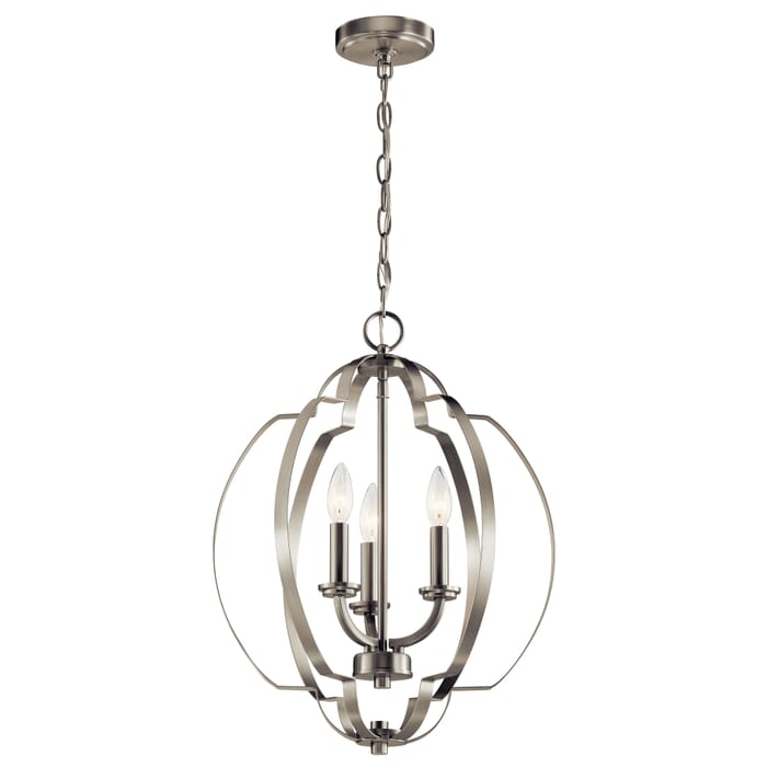 Kichler Lighting Voleta 3-Light 17" Quatrefoil Pendant Light in Brushed Nickel Kichler Lighting Voleta 3-Light 17" Quatrefoil Pendant Light in Brushed Nickel
