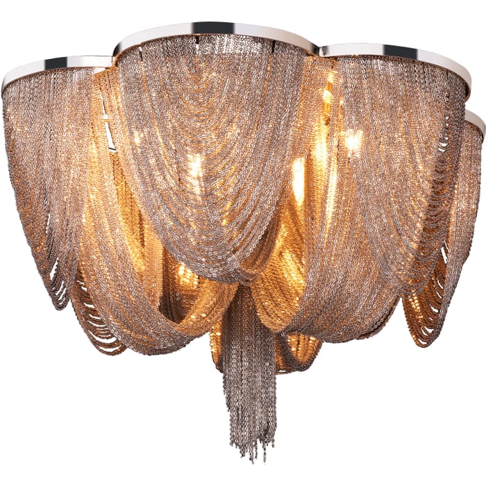 Chantilly 6-Light LED Flush Mount in Polished Nickel Chantilly 6-Light LED Flush Mount in Polished Nickel