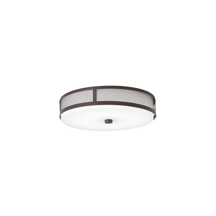 Kichler Lighting Mount 13.25" Etched Opal Glass Flush Mount in Olde Bronze Kichler Lighting Mount 13.25" Etched Opal Glass Flush Mount in Olde Bronze