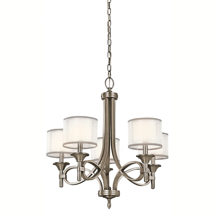 Kichler Lighting Lacey 5-Light Chandelier in Antique Pewter Kichler Lighting Lacey 5-Light Chandelier in Antique Pewter
