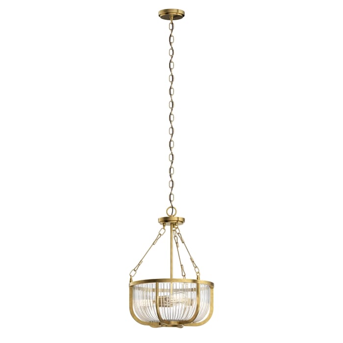 Roux 3-Light Pendant in Natural Brass Roux 3-Light Pendant in Natural Brass