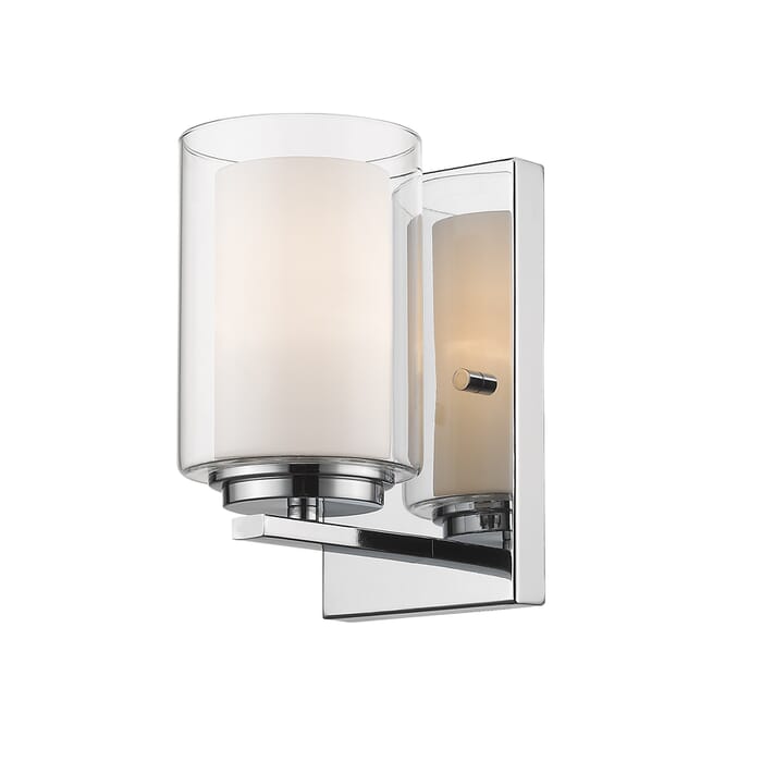 Z-Lite Willow 1-Light Wall Sconce In Chrome Z-Lite Willow 1-Light Wall Sconce In Chrome